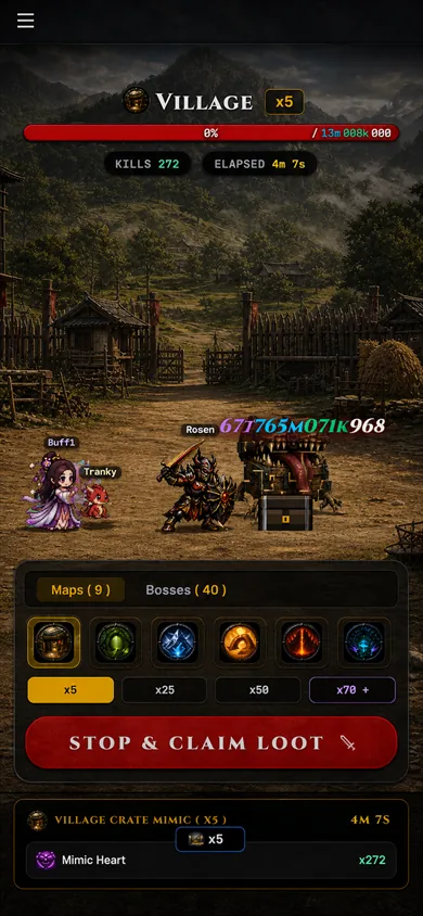 Combat on the Village map — START AUTO FARM